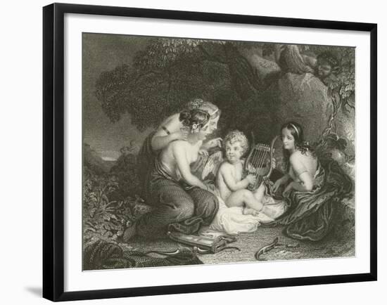 Cupid Taught by the Graces-null-Framed Giclee Print