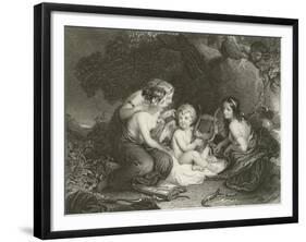 Cupid Taught by the Graces-null-Framed Giclee Print