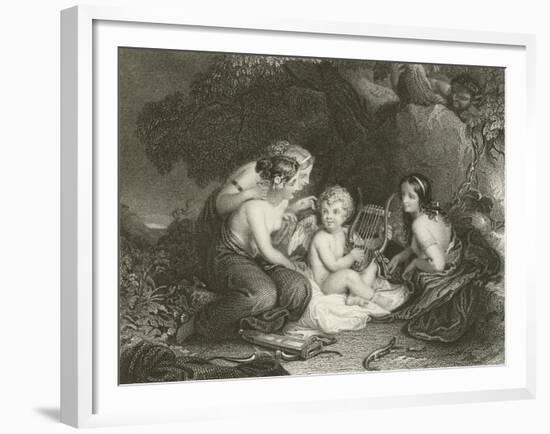 Cupid Taught by the Graces-null-Framed Giclee Print