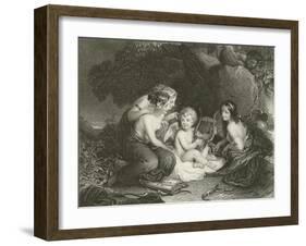 Cupid Taught by the Graces-null-Framed Giclee Print