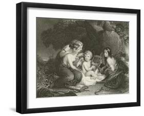 Cupid Taught by the Graces-null-Framed Giclee Print