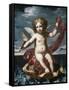 Cupid with a Torch-Elisabetta Sirani-Framed Stretched Canvas