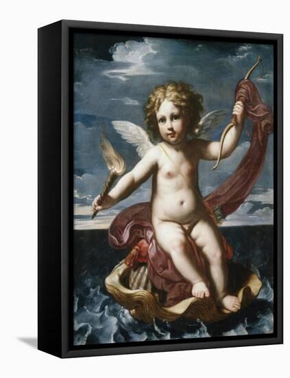 Cupid with a Torch-Elisabetta Sirani-Framed Stretched Canvas