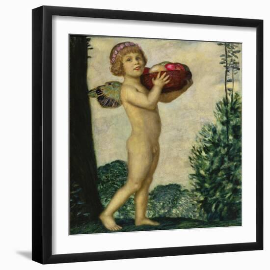 Cupid with Basket of Fruit, C. 1920-Franz von Stuck-Framed Premium Giclee Print