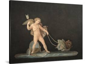 Cupid with Butterflies-null-Stretched Canvas