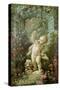 Cupid with Grapes-Francois Boucher-Stretched Canvas