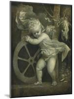 Cupid with the Wheel of Fortune, C.1520-Titian (Tiziano Vecelli)-Mounted Giclee Print