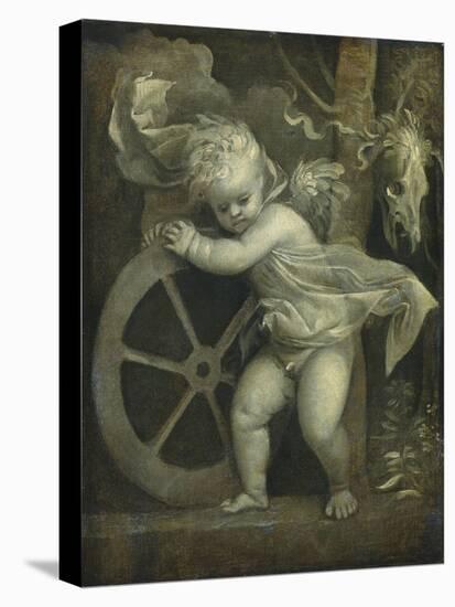 Cupid with the Wheel of Fortune, C.1520-Titian (Tiziano Vecelli)-Stretched Canvas