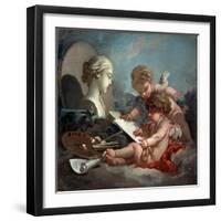 Cupids, Allegory of Painting, 1760S-François Boucher-Framed Giclee Print