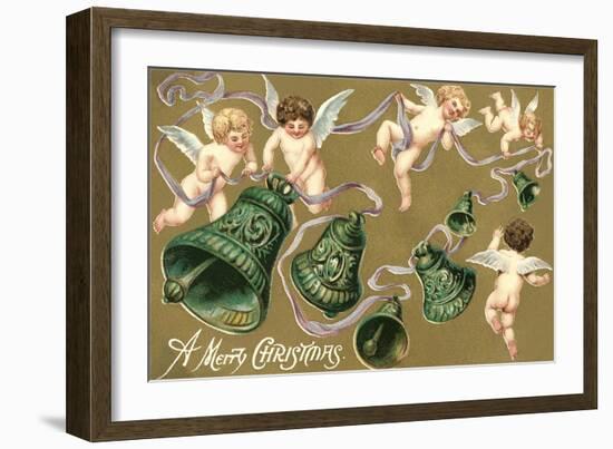 Cupids and Bell-null-Framed Art Print