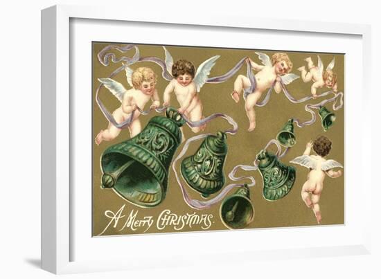 Cupids and Bell-null-Framed Art Print