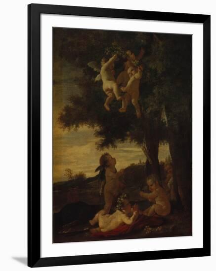 Cupids and Geniuses, 1630-1633-Nicolas Poussin-Framed Giclee Print