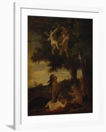 Cupids and Geniuses, 1630-1633-Nicolas Poussin-Framed Giclee Print