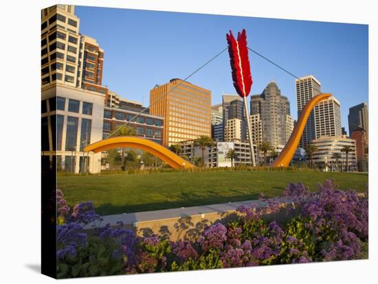 Cupids Arrow Sculpture Along the Embarcadero in Downtown San Francisco, California, USA-Chuck Haney-Stretched Canvas