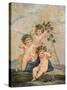 'Cupids', c18th century-Francesco Bartolozzi-Stretched Canvas