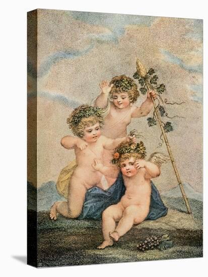 'Cupids', c18th century-Francesco Bartolozzi-Stretched Canvas