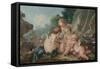 Cupids in Conspiracy, 1740S (Oil on Canvas)-Francois Boucher-Framed Stretched Canvas