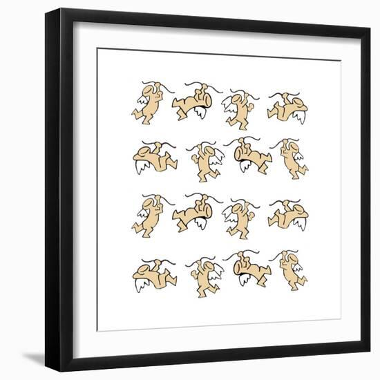 Cupids Pattern-Miguel Balbás-Framed Giclee Print