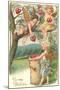 Cupids Picking Hearts-null-Mounted Art Print