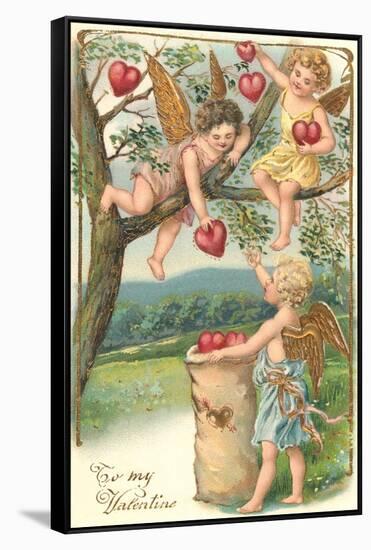 Cupids Picking Hearts-null-Framed Stretched Canvas