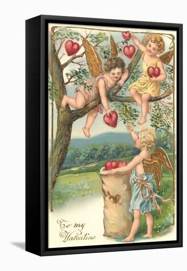 Cupids Picking Hearts-null-Framed Stretched Canvas