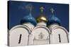 Cupolas of Assumption Cathedral at Trinity Lavra of St. Sergius, Sergiyev Posad, Moskow, Russia-null-Stretched Canvas