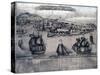 Curacao - Panoramic Map-Lantern Press-Stretched Canvas