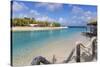 Curacao, Willemstad, Hemingway Beach beach bar and grill and Seaquarium beach, also known as Mambo -Jane Sweeney-Stretched Canvas