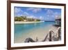 Curacao, Willemstad, Hemingway Beach beach bar and grill and Seaquarium beach, also known as Mambo -Jane Sweeney-Framed Photographic Print