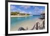 Curacao, Willemstad, Hemingway Beach beach bar and grill and Seaquarium beach, also known as Mambo -Jane Sweeney-Framed Photographic Print