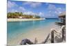 Curacao, Willemstad, Hemingway Beach beach bar and grill and Seaquarium beach, also known as Mambo -Jane Sweeney-Mounted Photographic Print