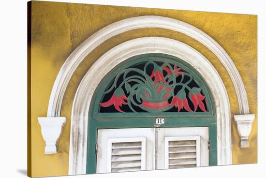 Curacao, Willemstad, Otrobanda, Dutch colonial house detail-Jane Sweeney-Stretched Canvas