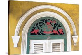 Curacao, Willemstad, Otrobanda, Dutch colonial house detail-Jane Sweeney-Stretched Canvas