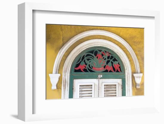 Curacao, Willemstad, Otrobanda, Dutch colonial house detail-Jane Sweeney-Framed Photographic Print