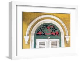 Curacao, Willemstad, Otrobanda, Dutch colonial house detail-Jane Sweeney-Framed Photographic Print