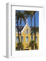 Curacao, Willemstad, Pietermaai, Dutch colonial building on Julianaplein-Jane Sweeney-Framed Photographic Print