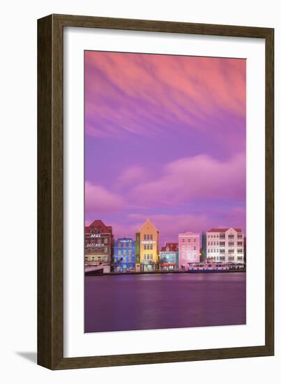 Curacao, Willemstad, View of St Anna Bay, looking towards the Dutch colonial buildings on Handelska-Jane Sweeney-Framed Photographic Print