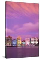 Curacao, Willemstad, View of St Anna Bay, looking towards the Dutch colonial buildings on Handelska-Jane Sweeney-Stretched Canvas