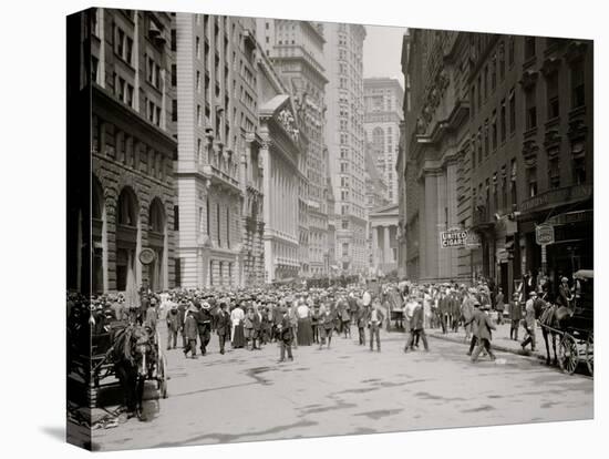 Curb Market, Broad Street, New York, N.Y.-null-Stretched Canvas