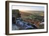 Curbar Edge, at sunrise on a frosty winter morning, Peak District National Park, Derbyshire, Englan-Eleanor Scriven-Framed Photographic Print