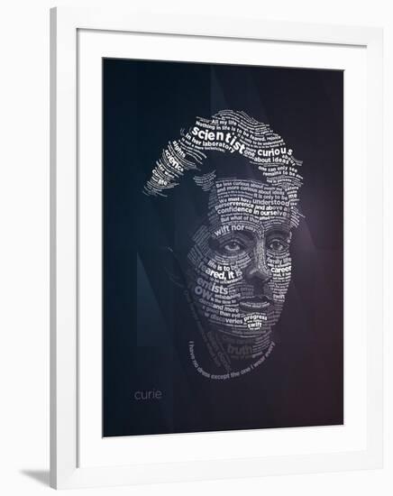 Curie Typography Quotes-Lynx Art Collection-Framed Art Print