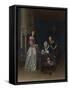 Curiosity, c.1660-62-Gerard ter Borch or Terborch-Framed Stretched Canvas