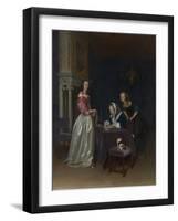 Curiosity, c.1660-62-Gerard ter Borch or Terborch-Framed Giclee Print