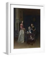 Curiosity, c.1660-62-Gerard ter Borch or Terborch-Framed Giclee Print