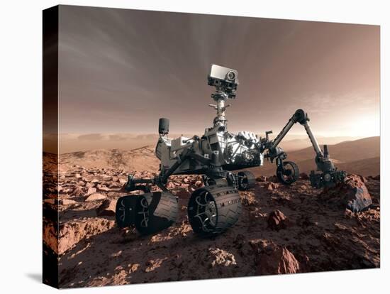 Curiosity Rover, Artwork-Detlev Van Ravenswaay-Stretched Canvas