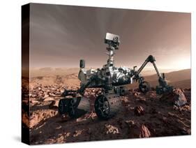 Curiosity Rover, Artwork-Detlev Van Ravenswaay-Stretched Canvas