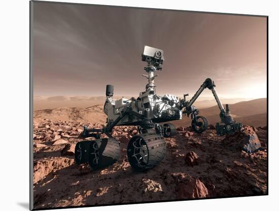 Curiosity Rover, Artwork-Detlev Van Ravenswaay-Mounted Premium Photographic Print