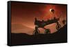 Curiosity the Mars Mountaineer-null-Framed Stretched Canvas