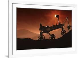 Curiosity the Mars Mountaineer-null-Framed Art Print