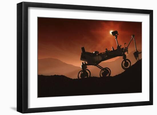 Curiosity the Mars Mountaineer-null-Framed Premium Giclee Print